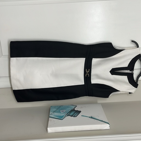 TAHARI ARTHUR S. LEVINE 👗Black & white cocktail dress  Size 12 in 💕condition - Picture 12 of 12